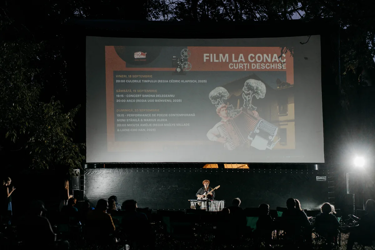 Film la Conac — afiș de proiecție