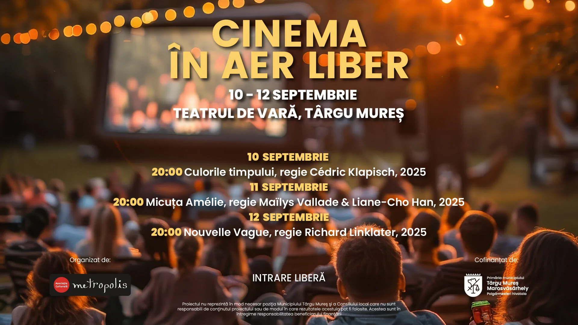 Caravana Metropolis — Cinema în aer liber la Târgu Mureș