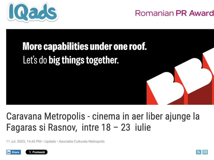 Screenshot articol IQads