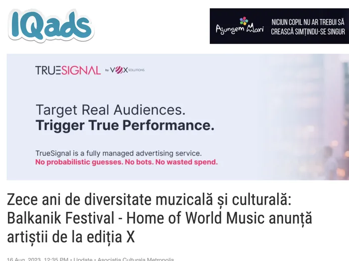 Screenshot articol IQads